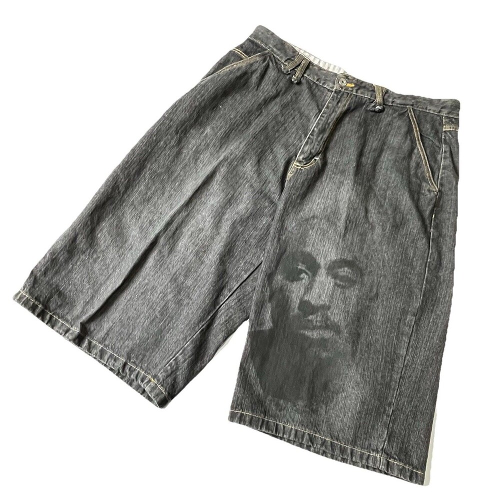 Tupac Shakur Makaveli Sick Vintage 90s 38 Mens Jorts Baggy Rare